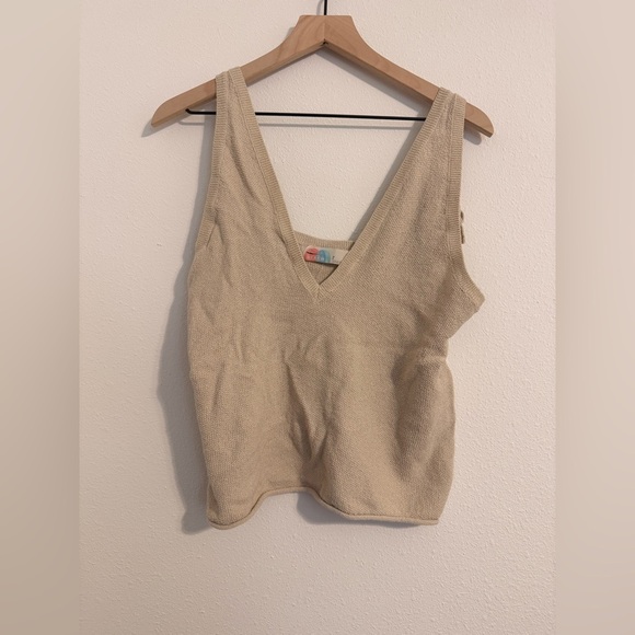 NWOT Free People Beach Keiran Sweater Knit Tank Top - Picture 2 of 5